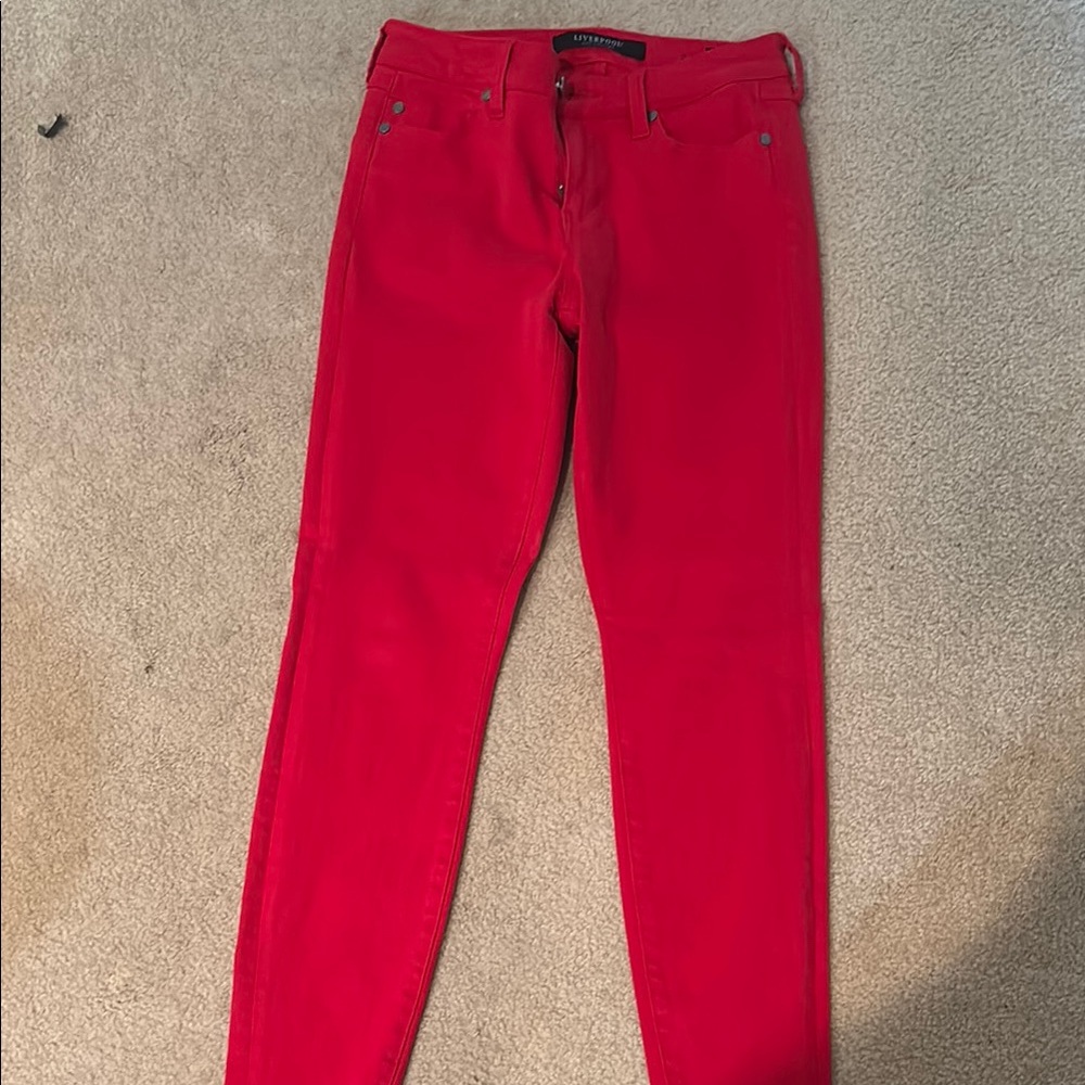 Liverpool Red Skinny Jeans Vibrant Style